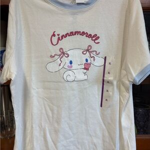 Sanrio Cinnamoroll Tee - White and Purple